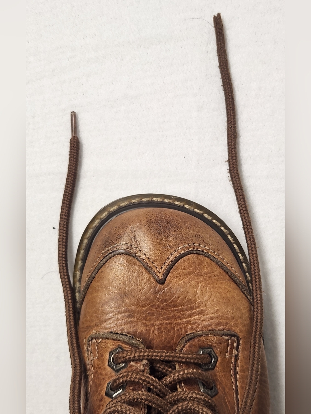 Eddie Moran Vintage Chunky Brown Leather Oxfords Sz 8 Dark Academia Grunge Goth - Picture 8 of 9
